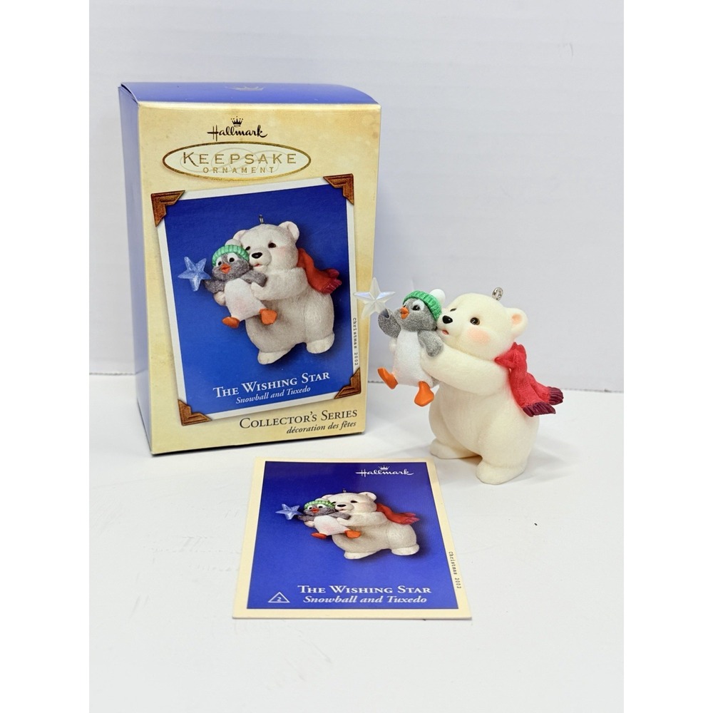 Vintage 2002 Hallmark The Wishing Star Snowball Tuxedo Ornament #2 Box